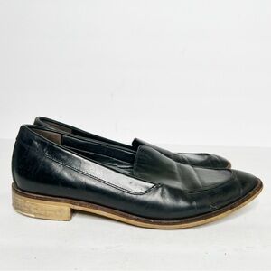 Everlane The Modern Loafer Black Leather Flats Size 8 Made in Italy Women’s